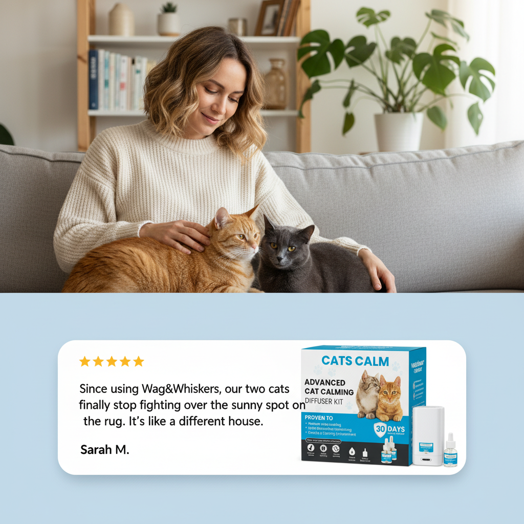 Wag&Whiskers™ - Cat Calming Diffuser | Dual-Pheromone Formula