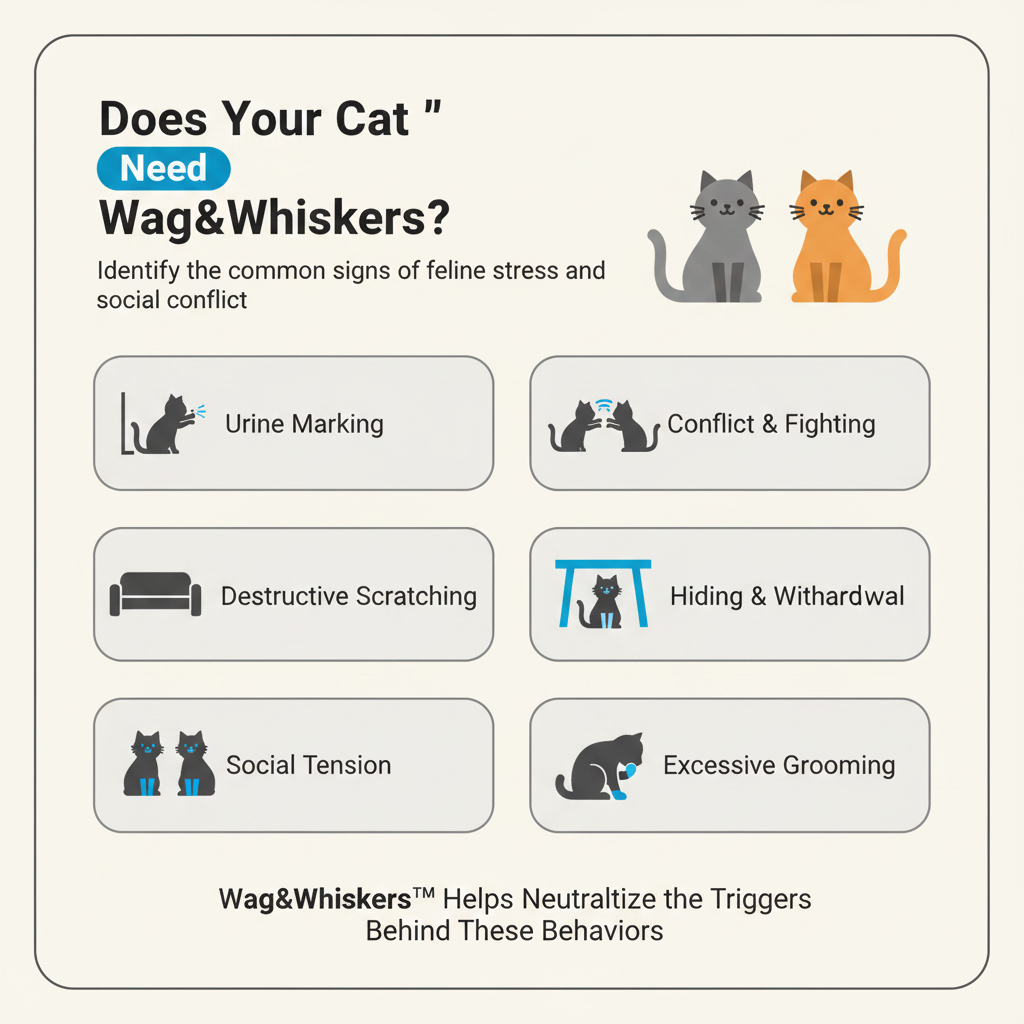 Wag&Whiskers™ - Cat Calming Diffuser | Dual-Pheromone Formula