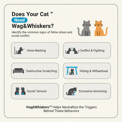 Wag&Whiskers™ - Cat Calming Diffuser | Dual-Pheromone Formula